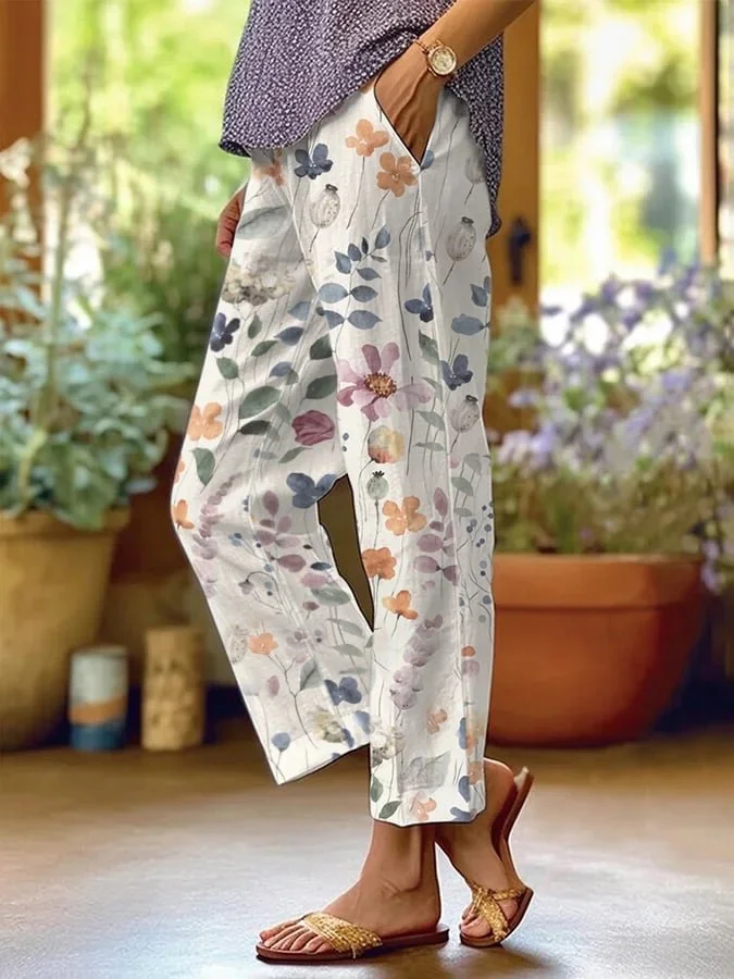 Ellen - Losse Linnen Broek Dames