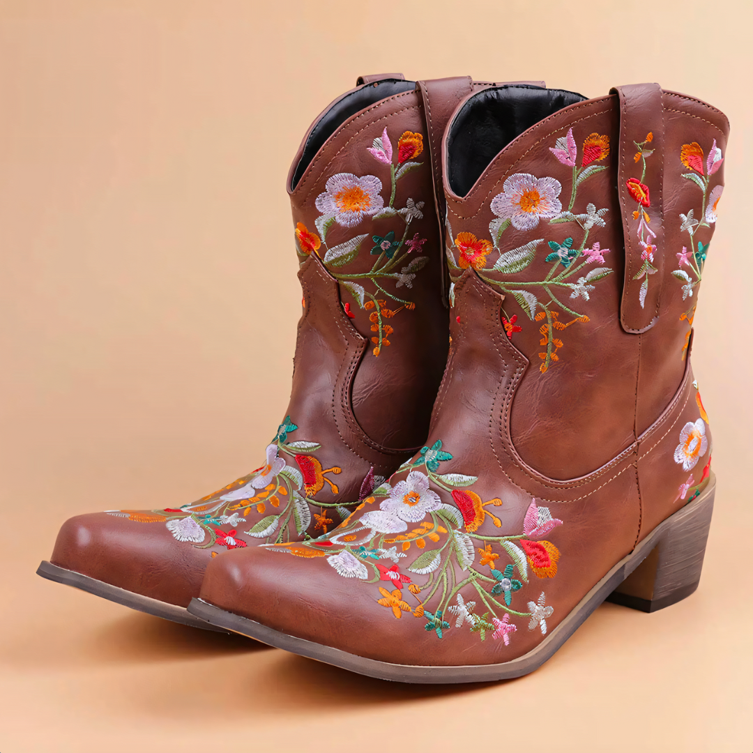 Amy - Vintage Leren Cowboy Laarzen Dames