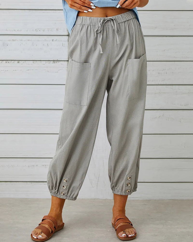 Ellen - Stijlvolle Linnen Broek Dames