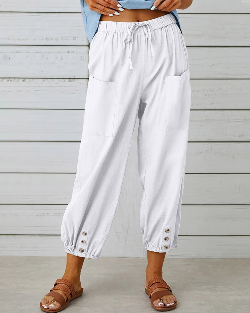 Ellen - Stijlvolle Linnen Broek Dames