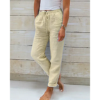 Ellen - Stijlvolle Linnen Broek Dames