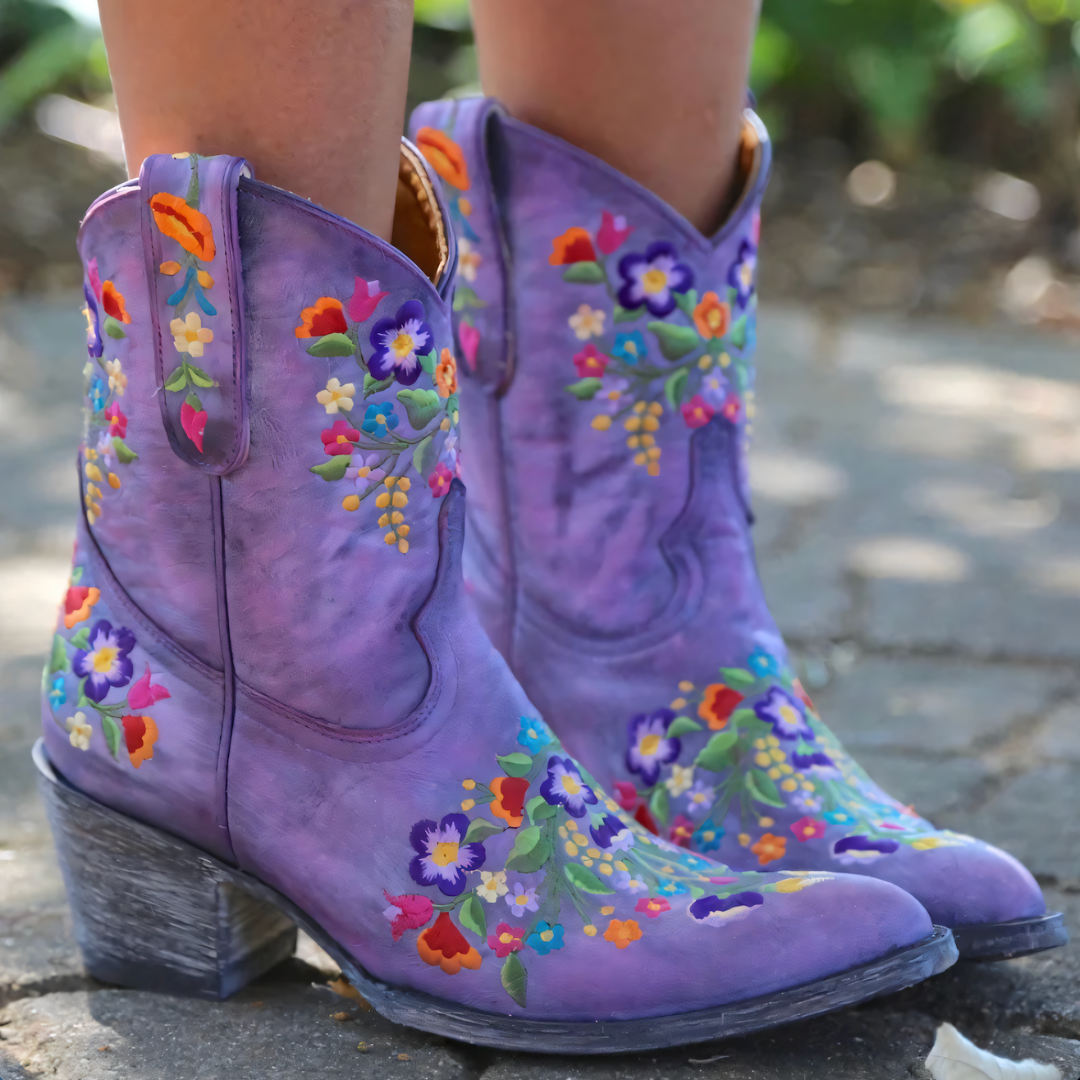 Amy - Vintage Leren Cowboy Laarzen Dames