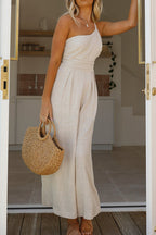 Sandra - One-Shoulder Jumpsuit Met Chique Pasvorm