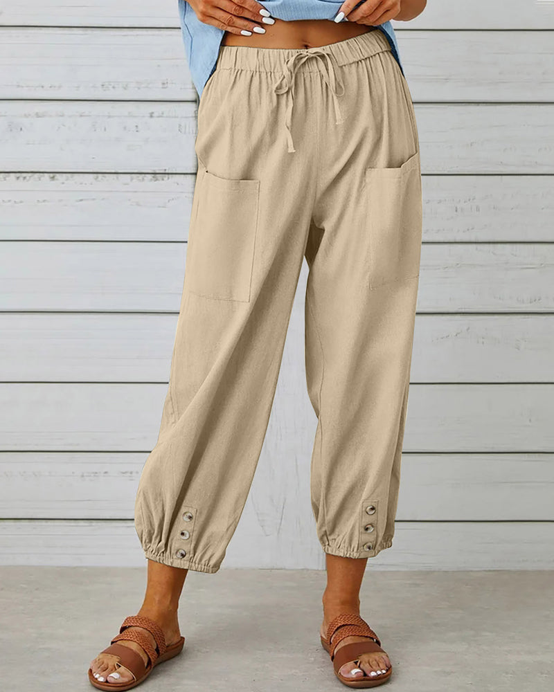 Ellen - Stijlvolle Linnen Broek Dames