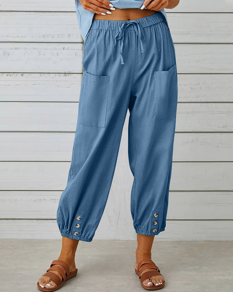 Ellen - Stijlvolle Linnen Broek Dames