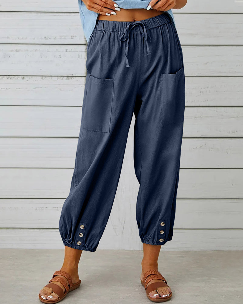 Ellen - Stijlvolle Linnen Broek Dames