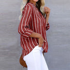 Monique - Gestreepte Zomer Blouse Dames