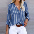 Monique - Gestreepte Zomer Blouse Dames