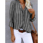 Monique - Gestreepte Zomer Blouse Dames