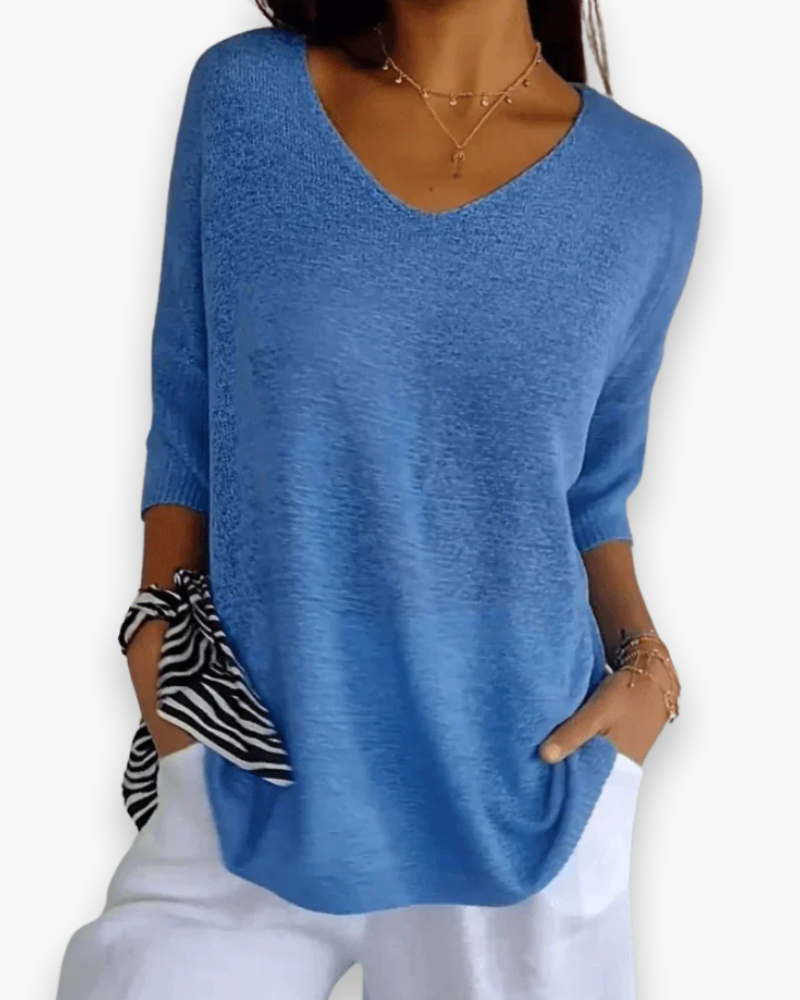 Karin - Elegante V-hals Top Dames