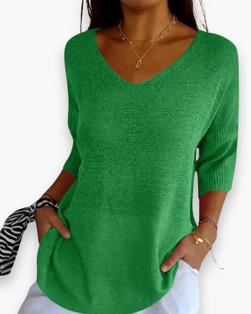 Karin - Elegante V-hals Top Dames