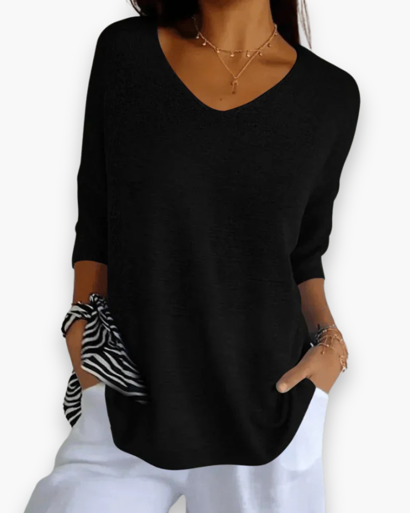 Karin - Elegante V-hals Top Dames