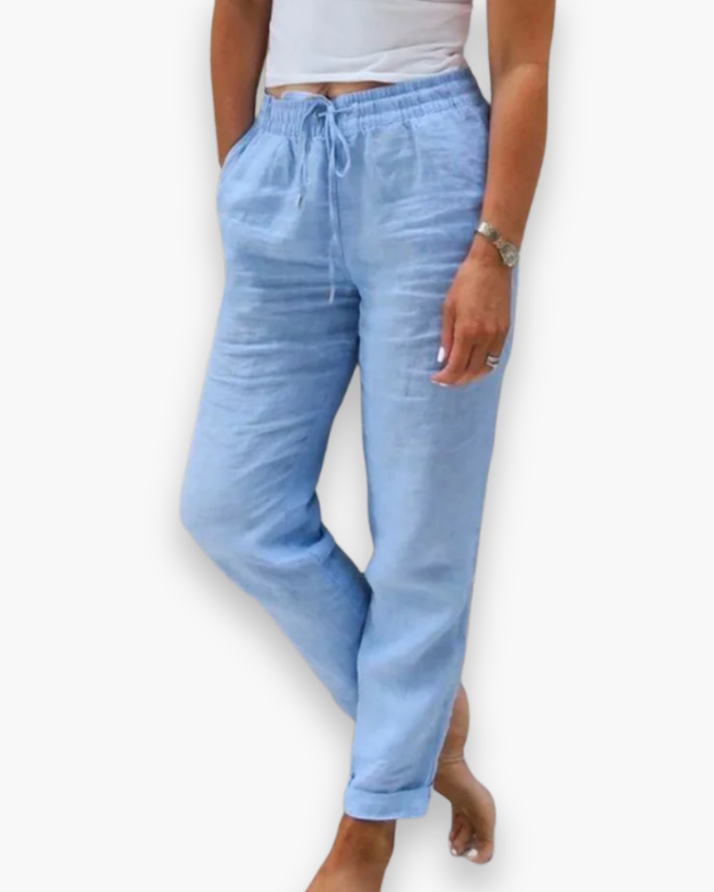 Ellen - Luchtige Linnen Broek Dames