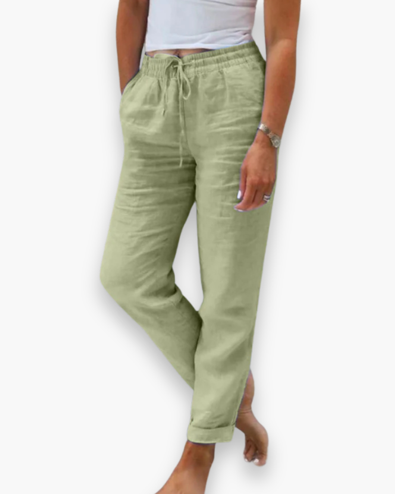Ellen - Luchtige Linnen Broek Dames