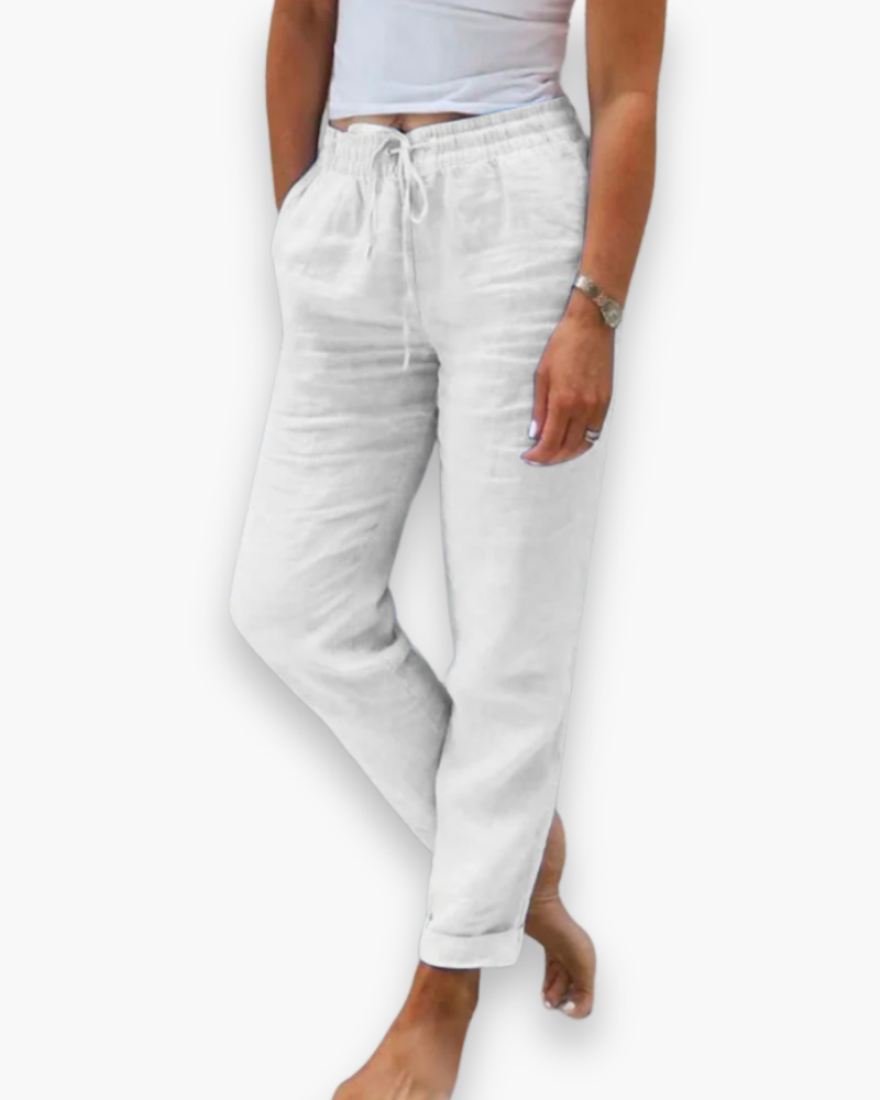 Ellen - Luchtige Linnen Broek Dames