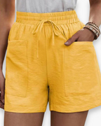 Ellen - Linnen Cargo Short Dames