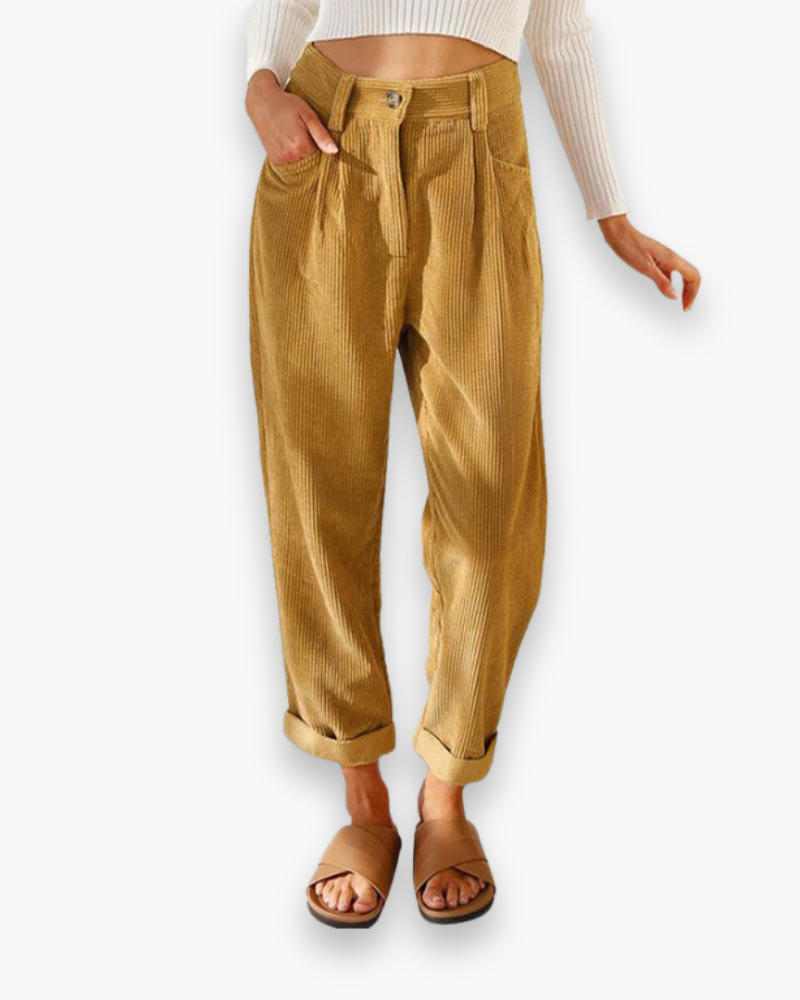 Ellen - Losvallende Broek Hoge Taille Dames