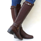 Amy - Elegante Leren Laarzen Met Hak Dames