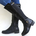 Amy - Elegante Leren Laarzen Met Hak Dames