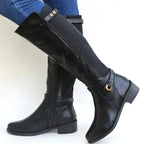 Amy - Elegante Leren Laarzen Met Hak Dames
