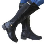 Amy - Elegante Leren Laarzen Met Hak Dames