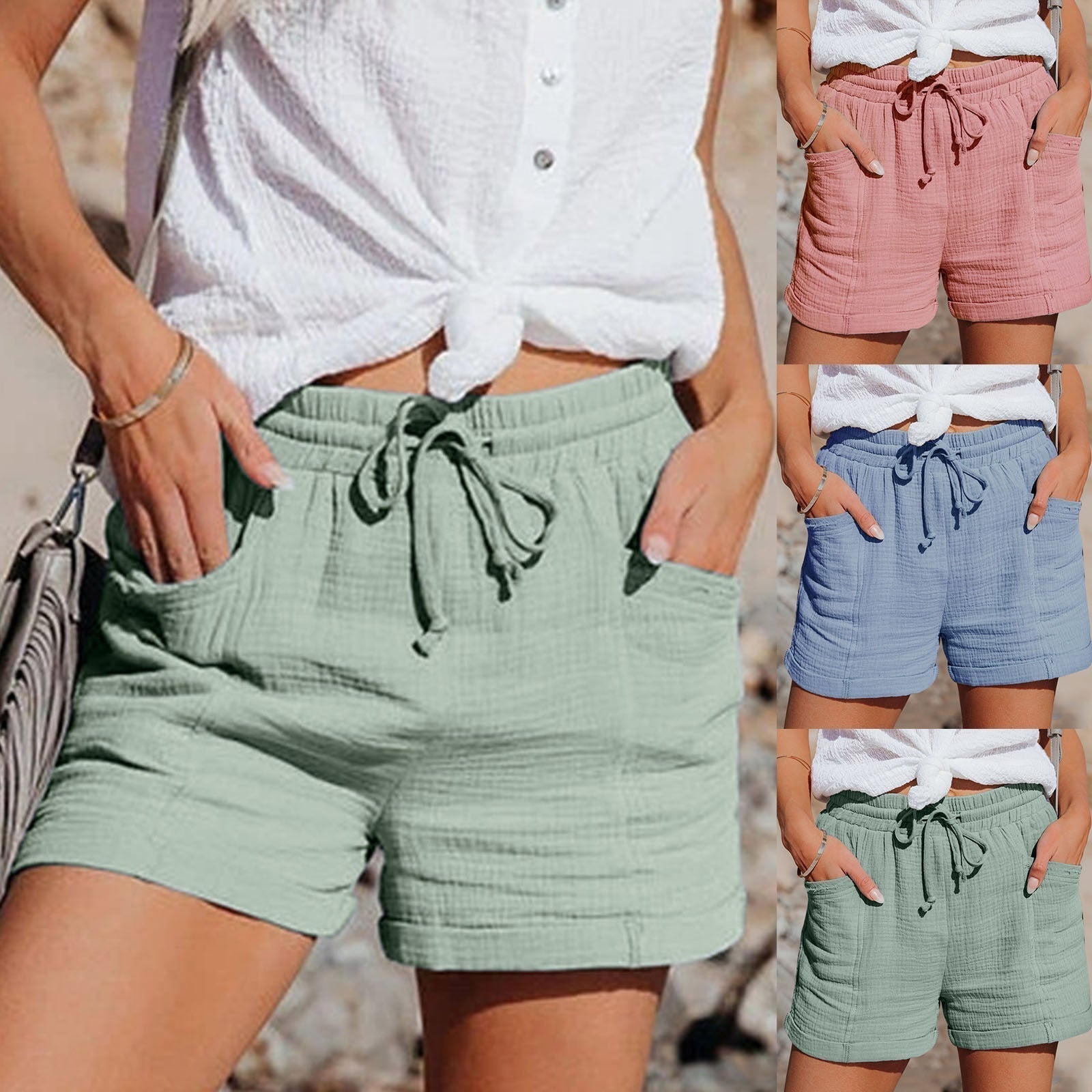 Ellen - Katoen Zomershort Dames