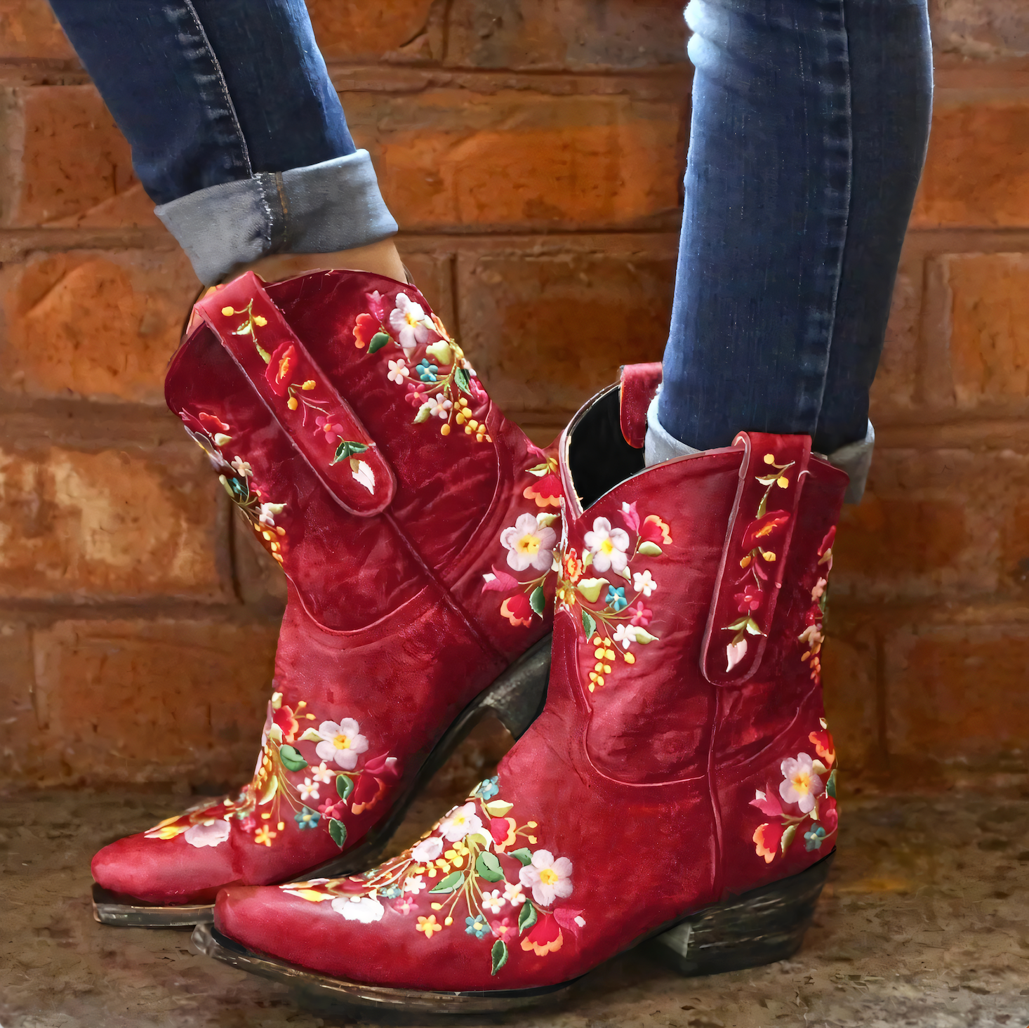 Amy - Vintage Leren Cowboy Laarzen Dames