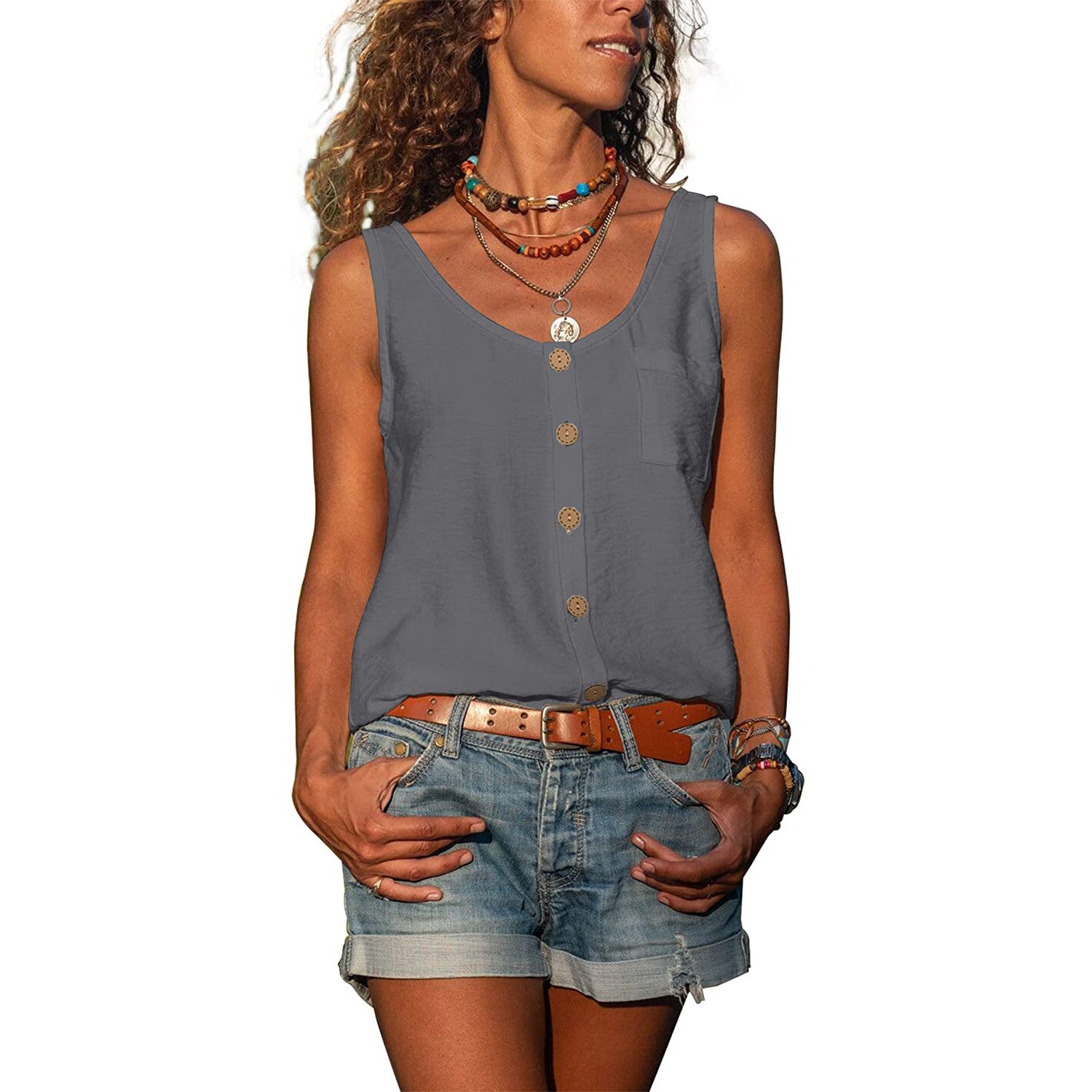 Karin - Elegante Dames Tanktop In Ibiza-Stijl