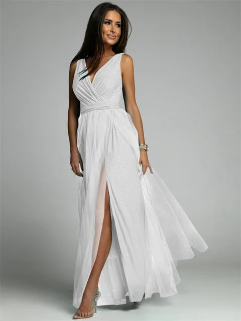 Linda - Elegante Jurk Met V-Hals