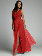 Linda - Elegante Jurk Met V-Hals