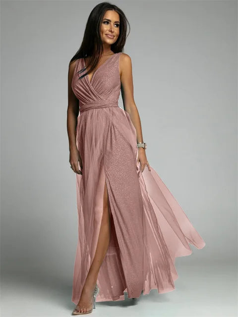 Linda - Elegante Jurk Met V-Hals