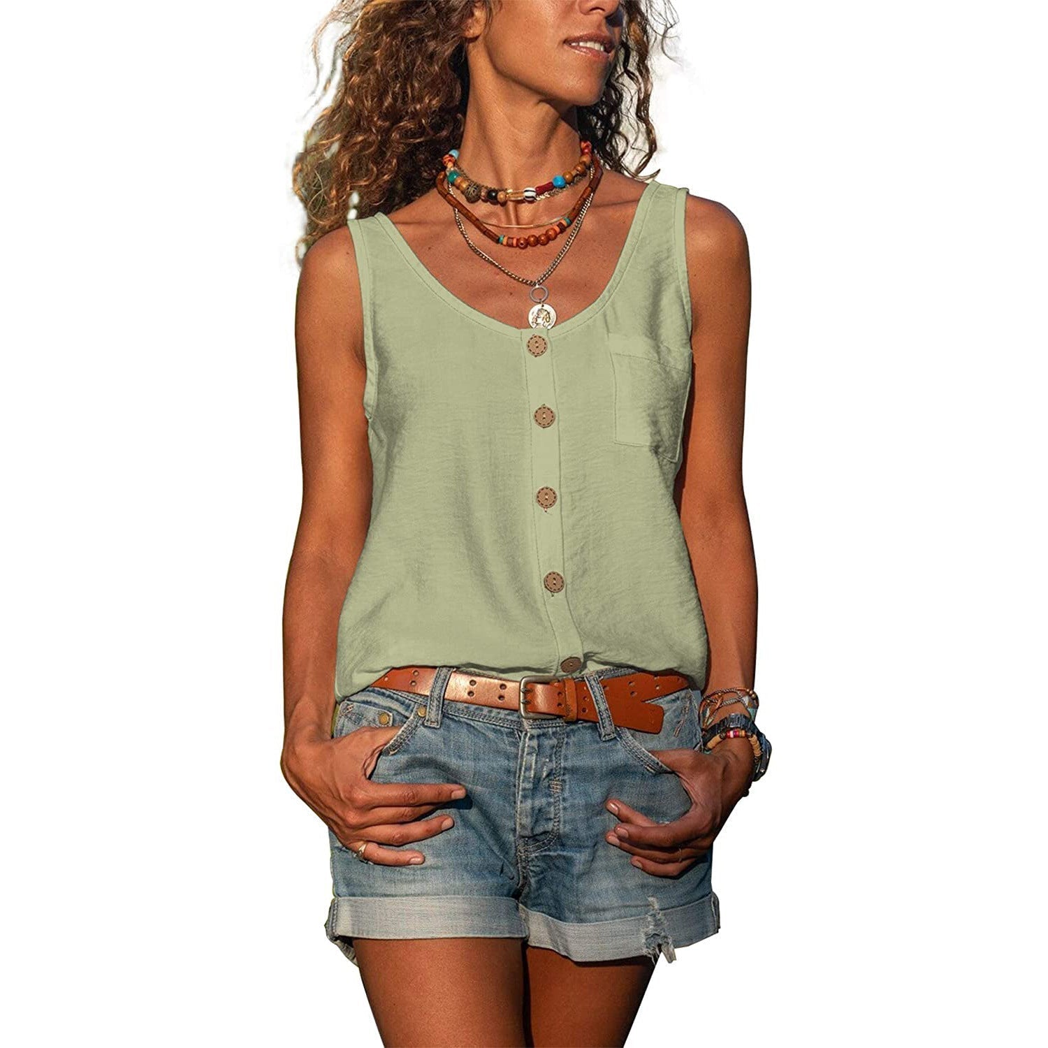 Karin - Elegante Dames Tanktop In Ibiza-Stijl