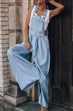 Sandra - Wijde Denim Jumpsuit