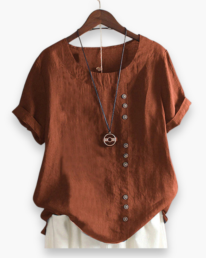 Monique - Luchtige Linnen Blouse Dames