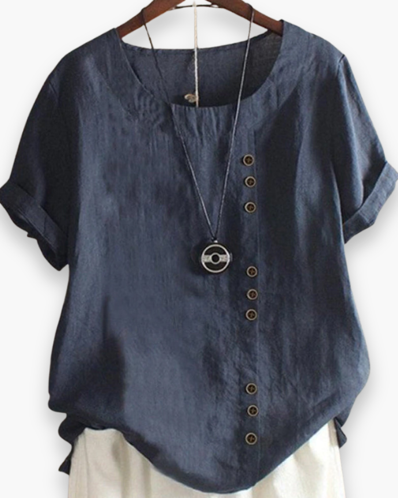 Monique - Luchtige Linnen Blouse Dames
