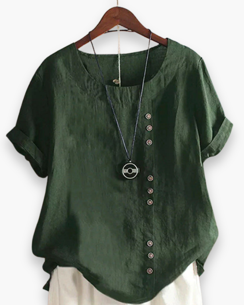Monique - Luchtige Linnen Blouse Dames