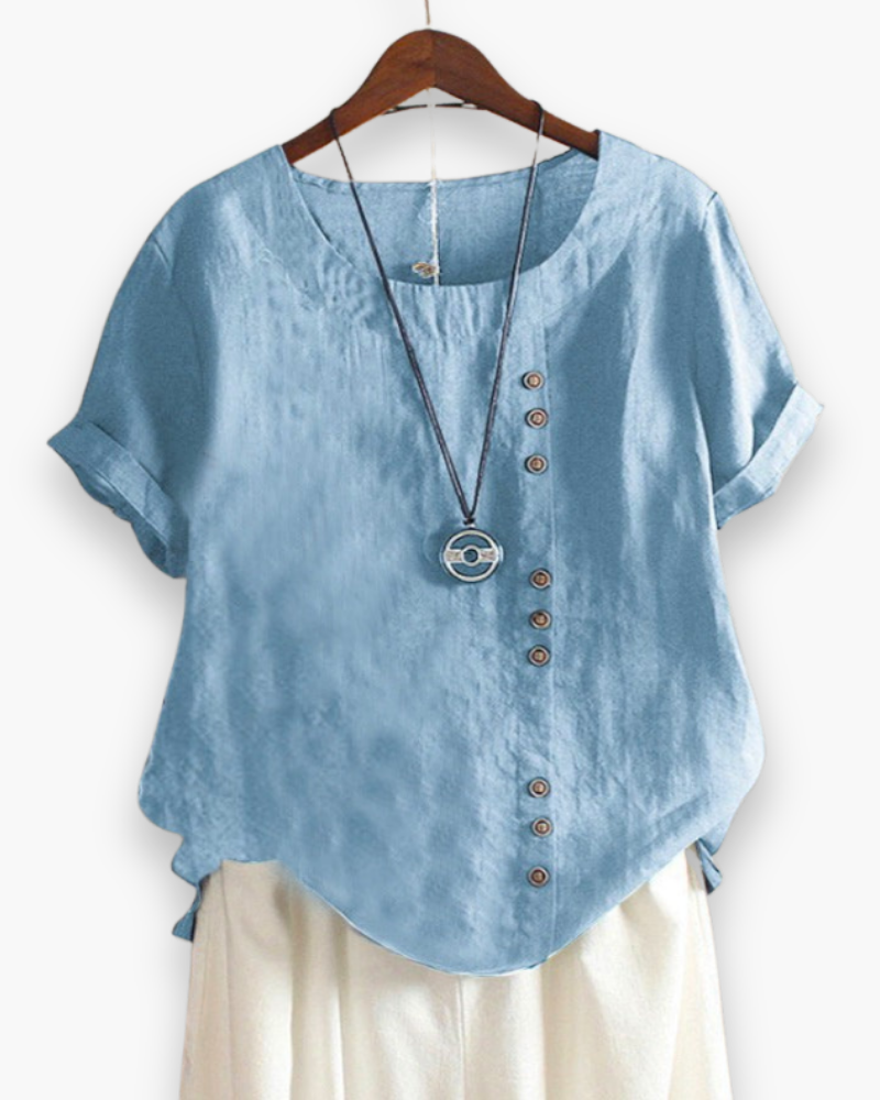 Monique - Luchtige Linnen Blouse Dames