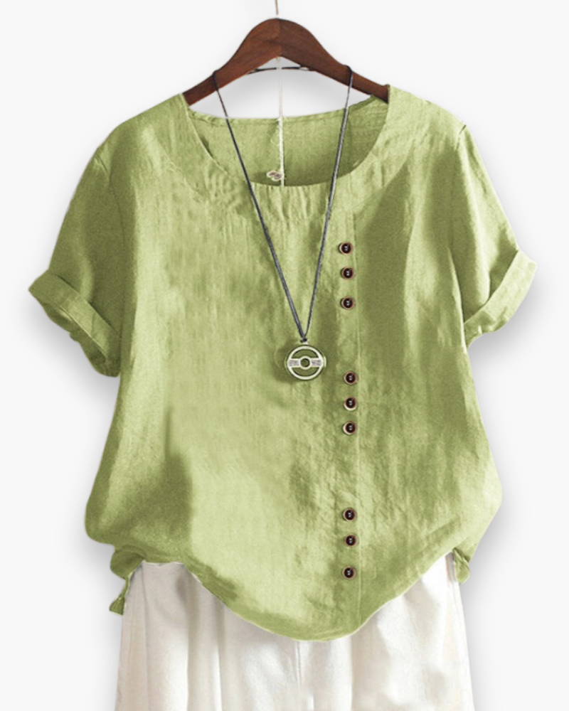 Monique - Luchtige Linnen Blouse Dames