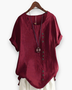 Monique - Luchtige Linnen Blouse Dames