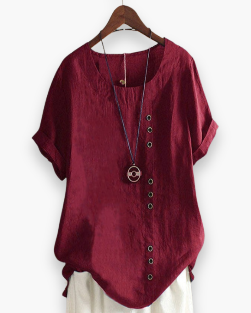 Monique - Luchtige Linnen Blouse Dames
