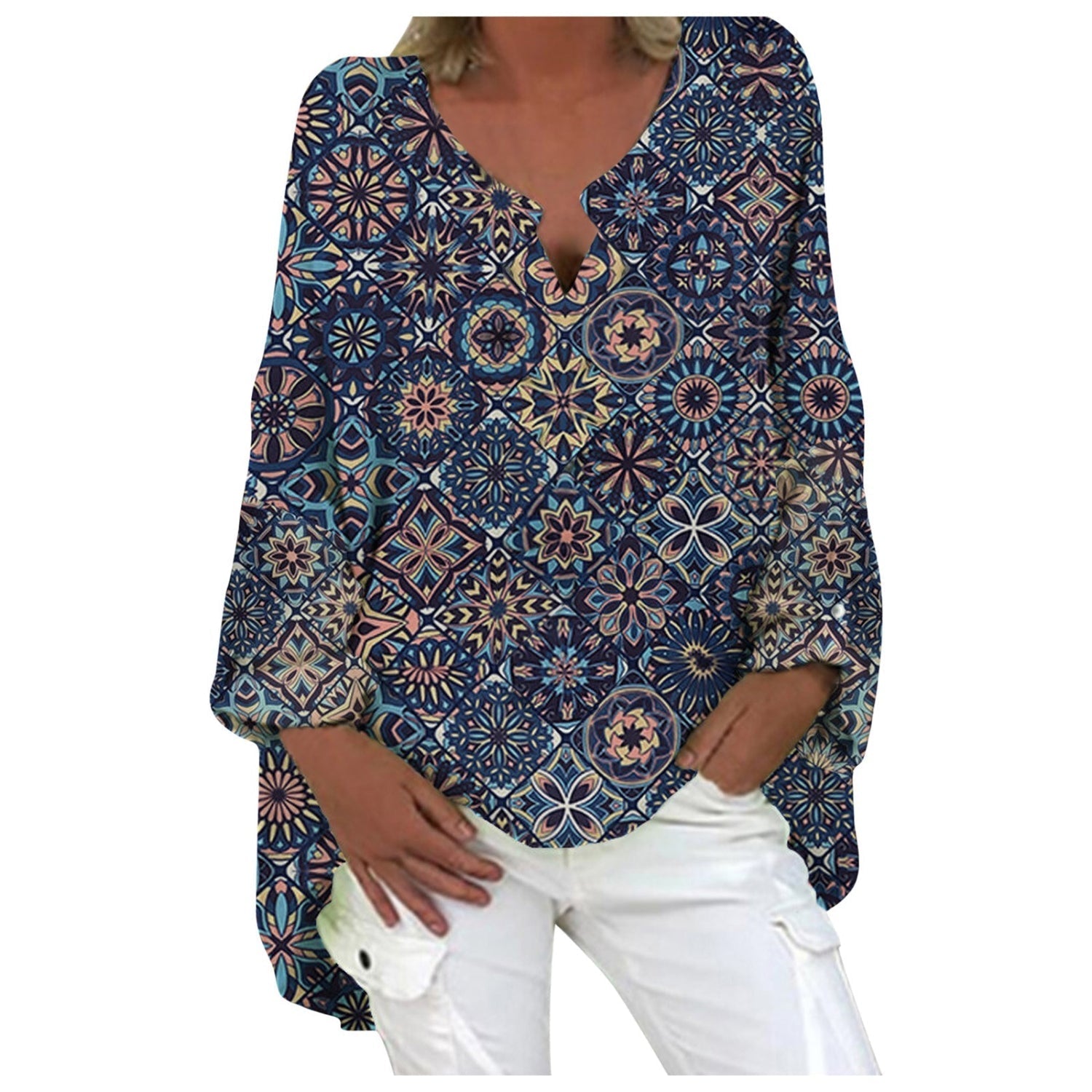 Monique - Stijlvolle Linnen Blouse Dames