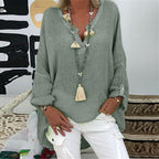 Monique - Stijlvolle Linnen Blouse Dames