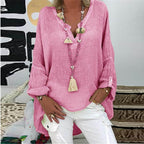 Monique - Stijlvolle Linnen Blouse Dames