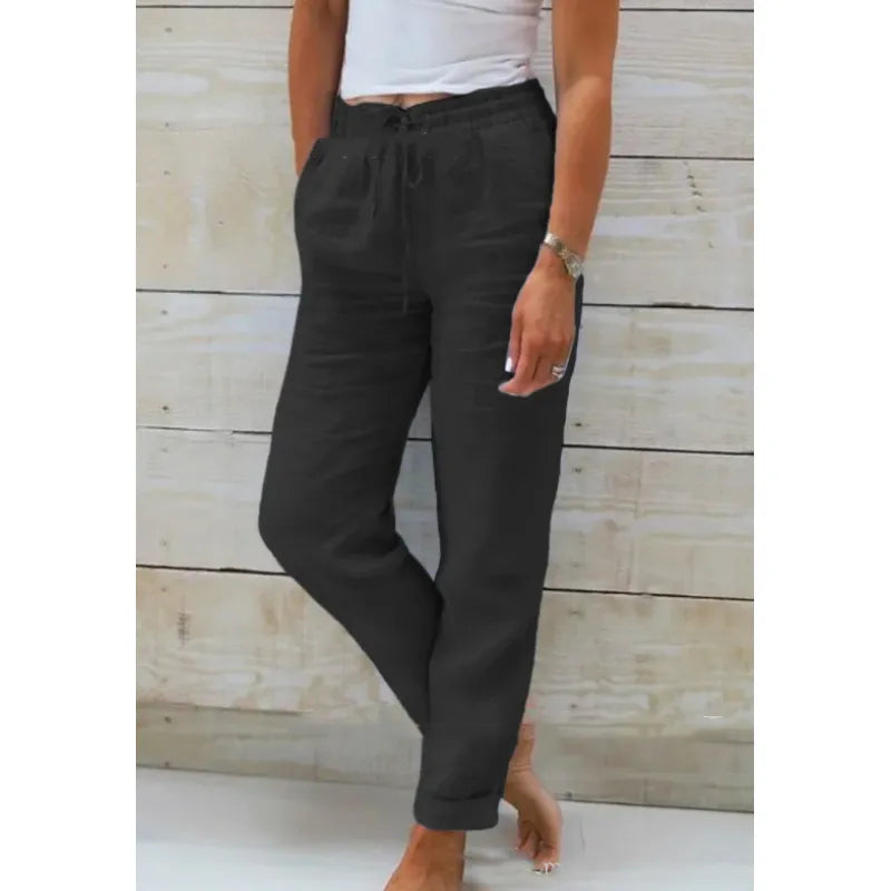 Ellen - Stijlvolle Linnen Broek Dames